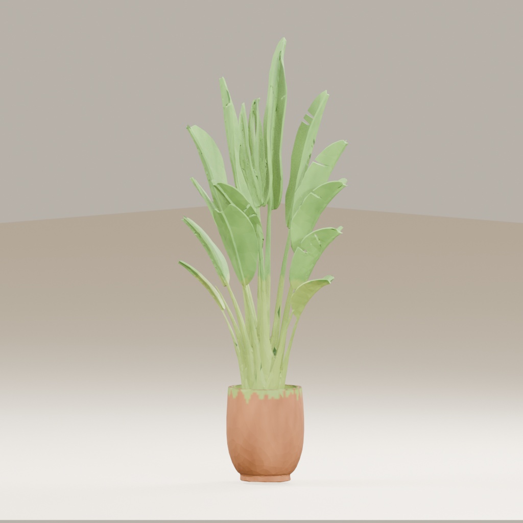 【3Dモデル】観葉植物 / strelitzia nicolai ストレリチア・ニコライ(OBJ・LWO)