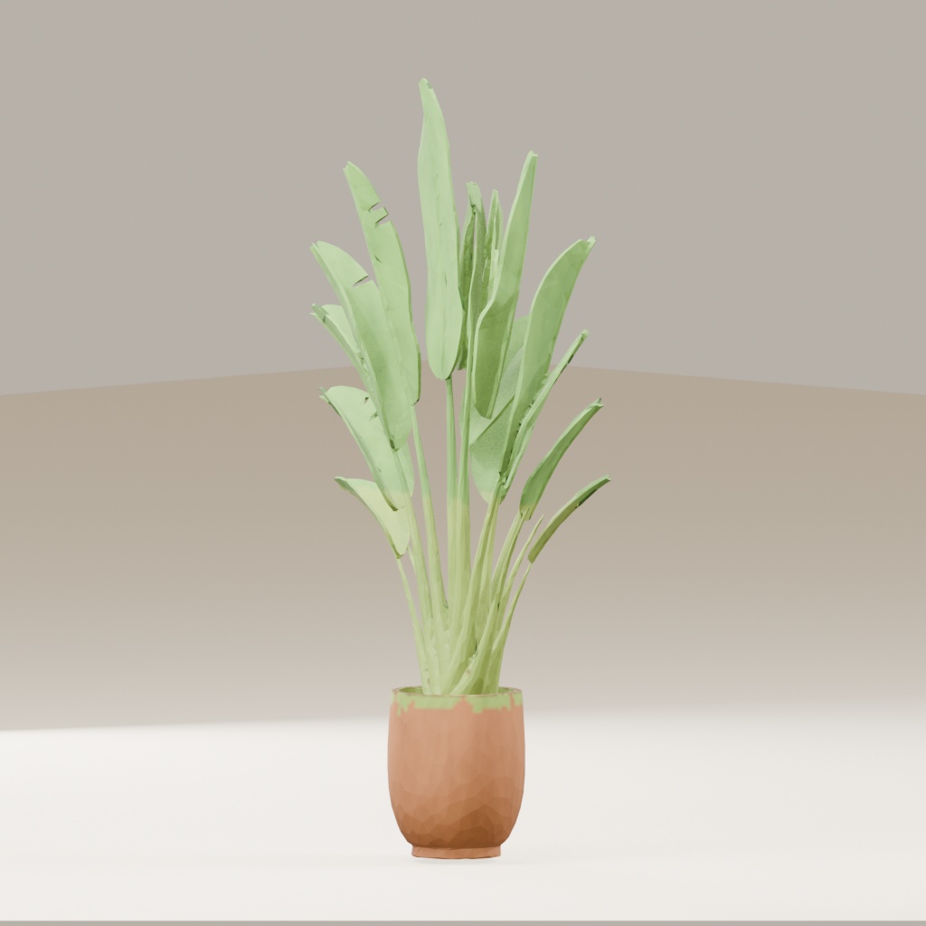 【3Dモデル】観葉植物 / strelitzia nicolai ストレリチア・ニコライ(OBJ・LWO)