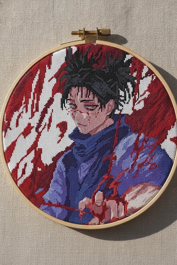 【PDF/XSD】 脹相｜呪術廻戦｜クロスステッチ図案｜Cross Stitch Pattern