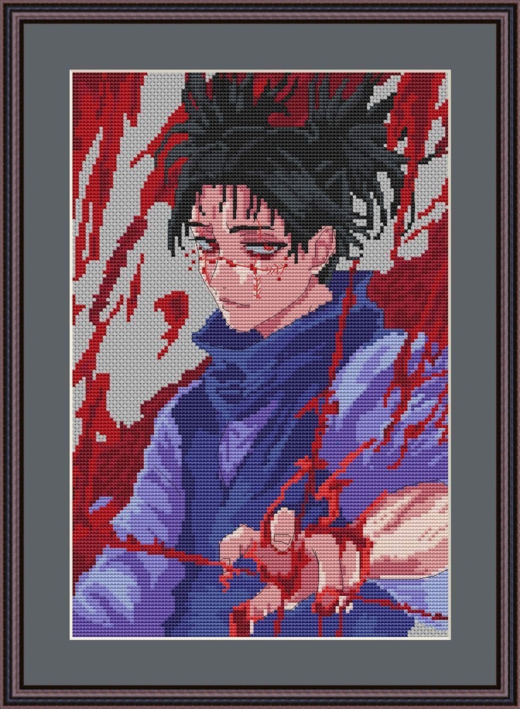 【PDF/XSD】 脹相|呪術廻戦|クロスステッチ図案|Cross Stitch Pattern