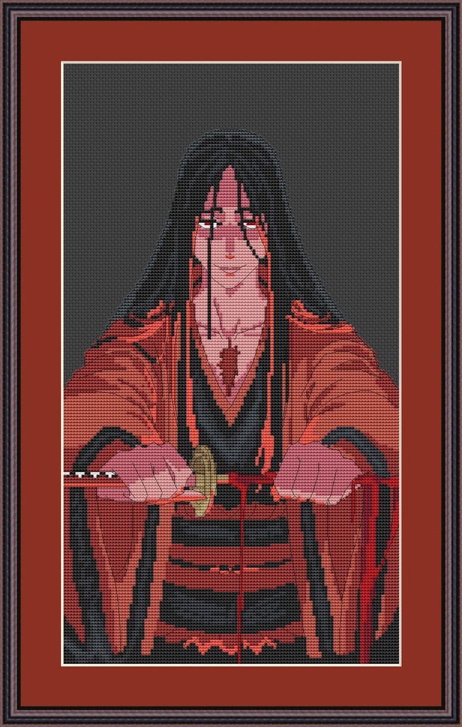 🌸 BLEACH｜卯ノ花烈 クロスステッチ図案 🌸