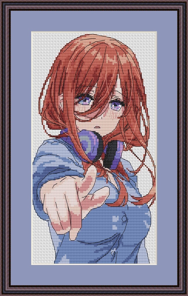 🌟 クロスステッチパターン – 中野三玖！ 🌟