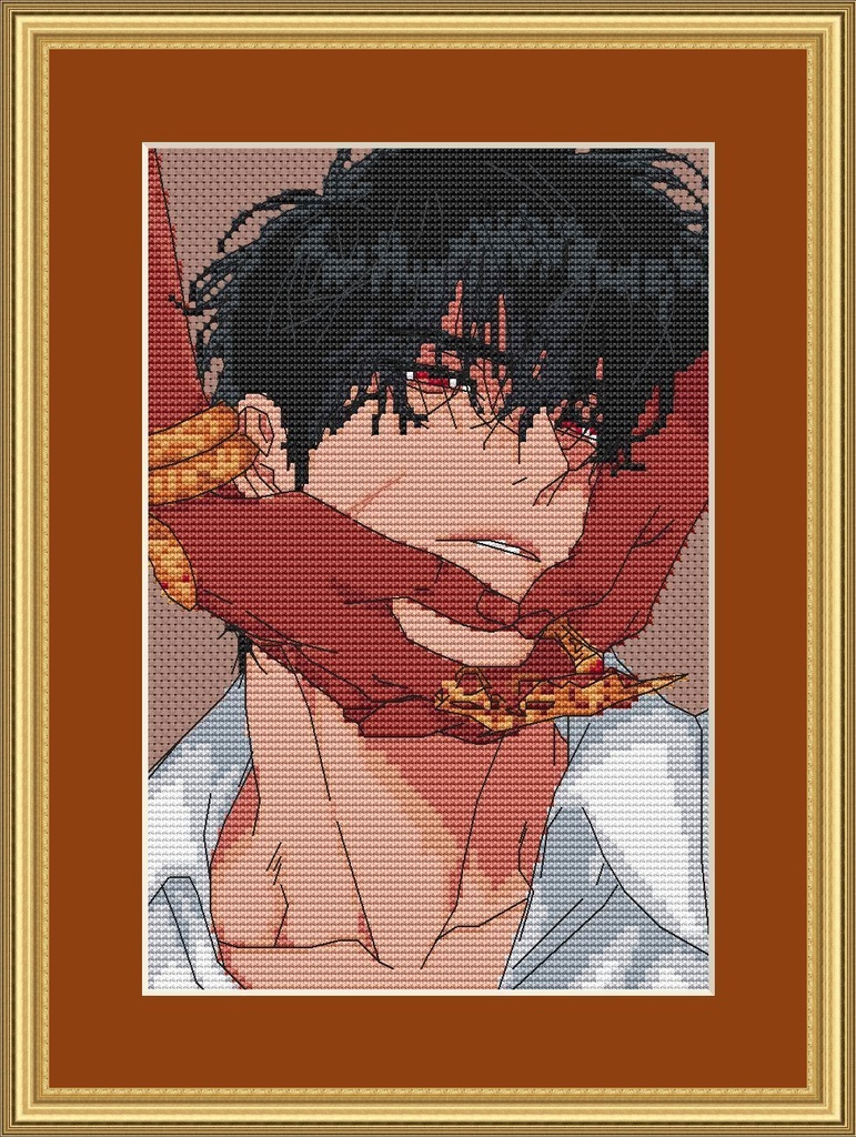 Cross stitch pattern inspired by the manhwa “Blossoms of the White Night” — Tei 
