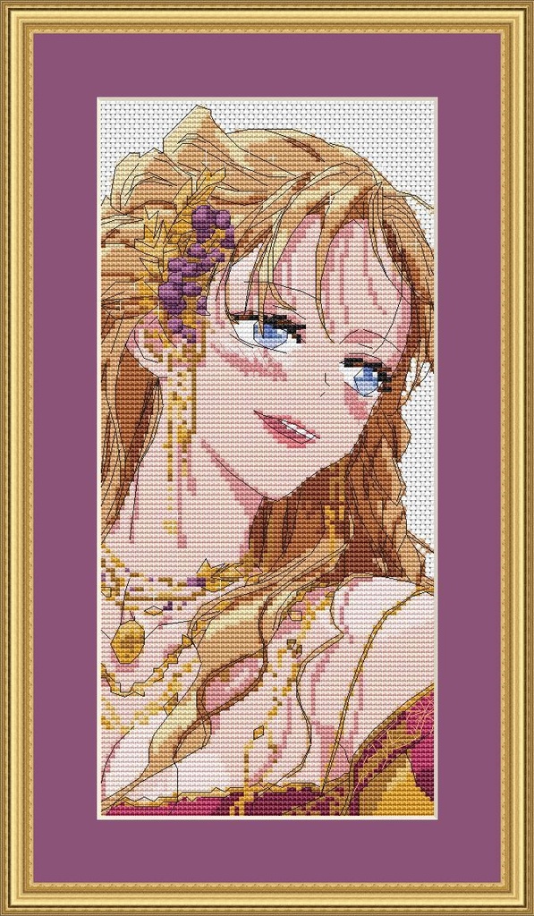 Cross stitch pattern based on the manhwa “Forgotten field” with Thalia.