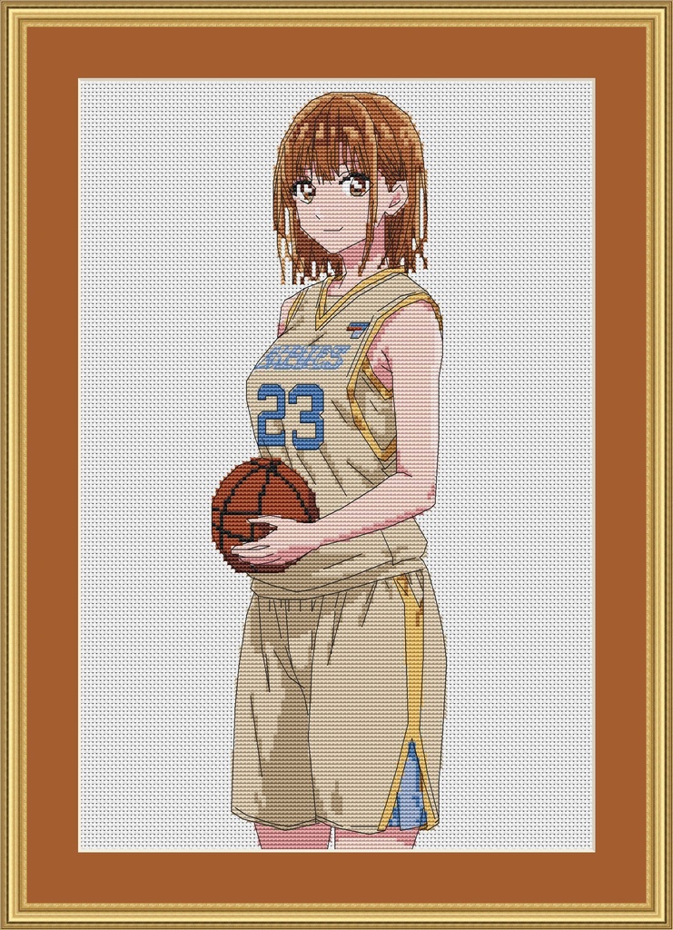 Cross stitch pattern inspired by Blue Box featuring Chinatsu