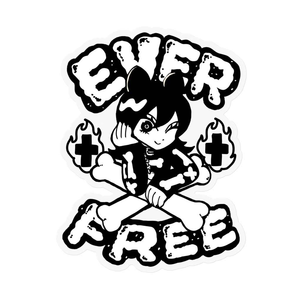 EVER FREE クリアステッカー