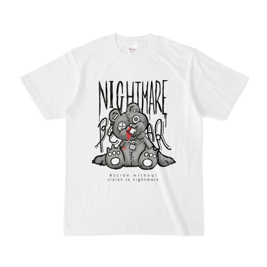  Nightmare bear Tshirt_Gothic Ver（WHITE）