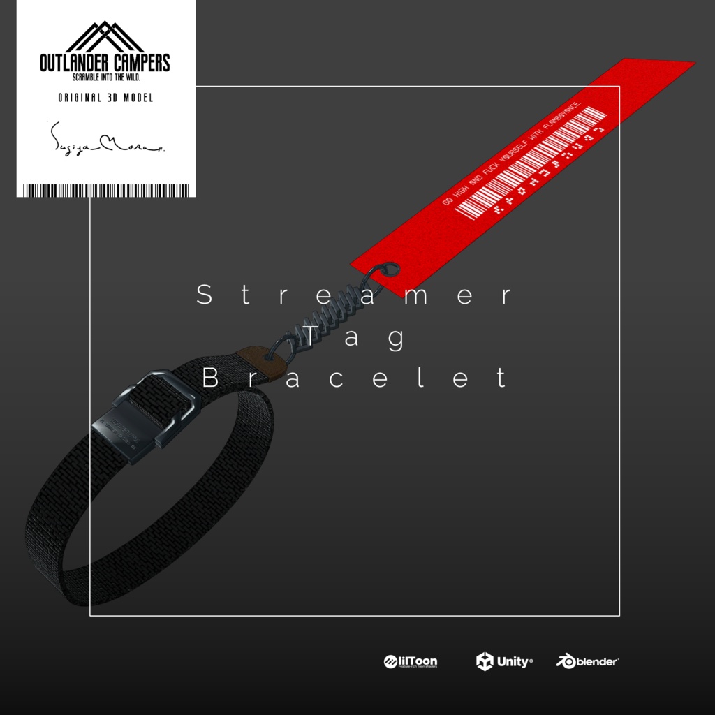 Streamer Tag Bracelet & Leg  Accessories