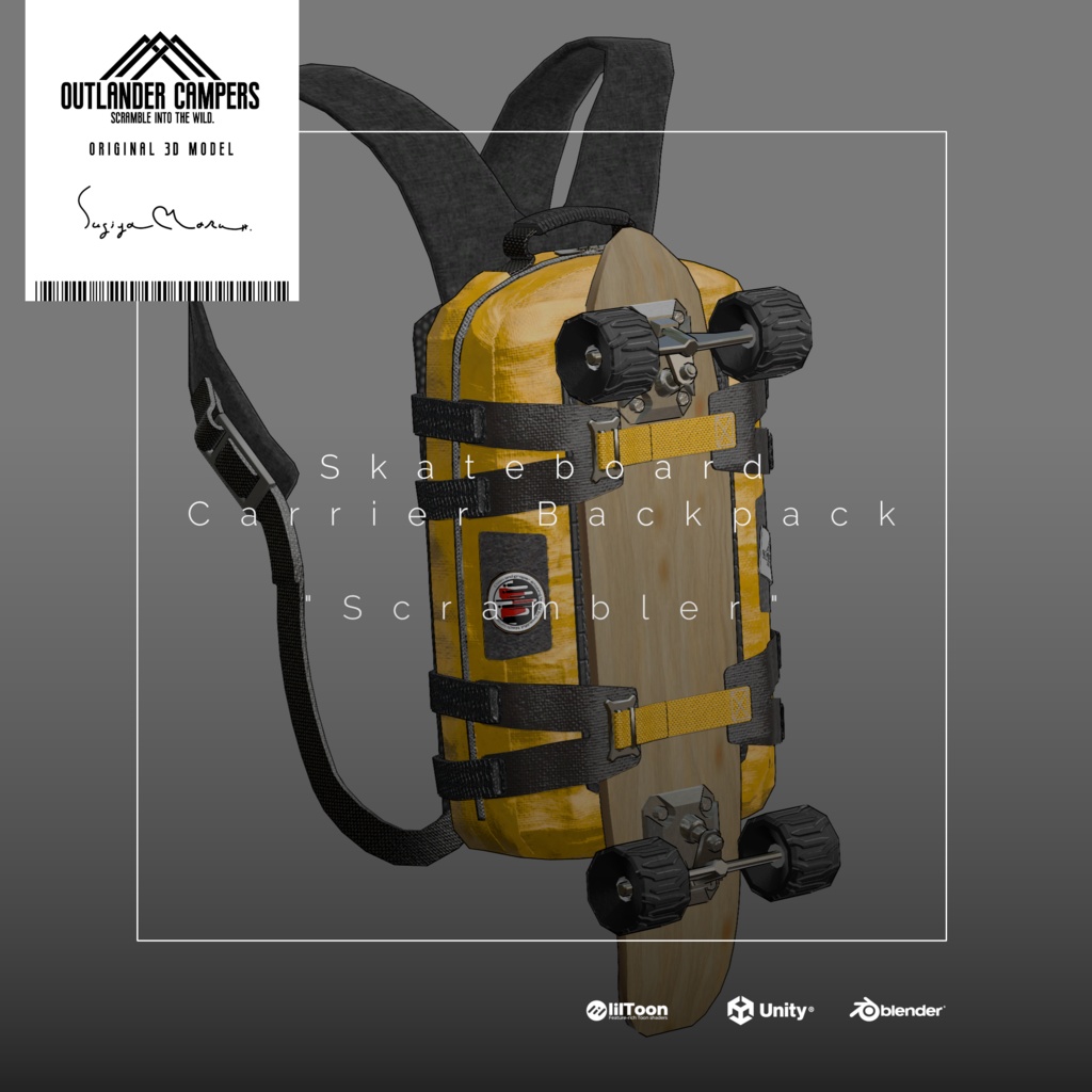 Skateboard Carrier Backpack 【Scrambler】