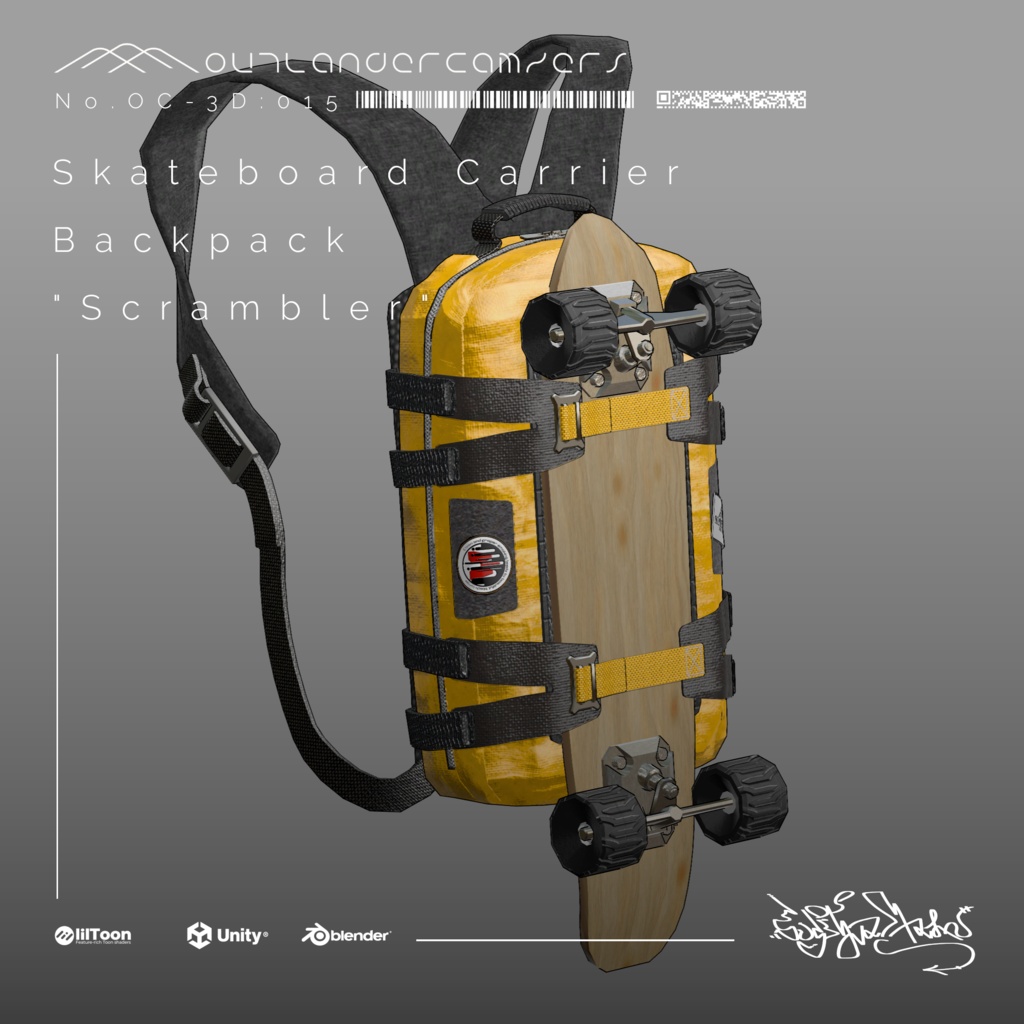 Skateboard Carrier Backpack 【Scrambler】