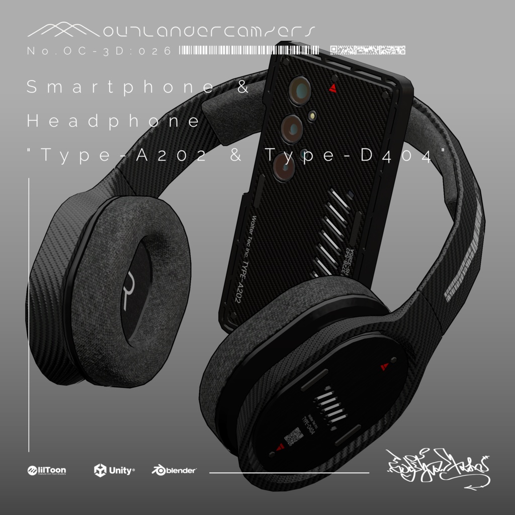 Original Design Smartphone & Headphone【Type-A202 & Type-D404】