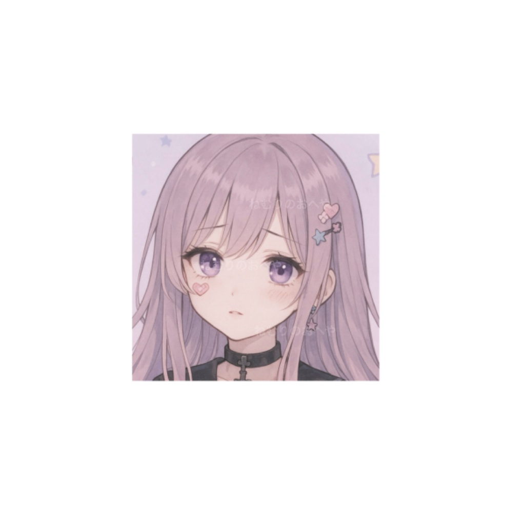 ゆめかわ女の子アイコン-SNS用