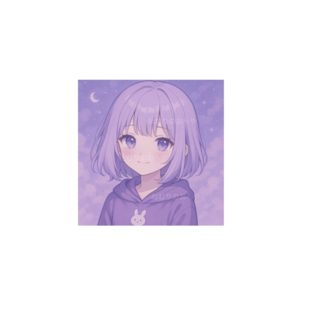 ゆめかわ少女のアイコン-SNS用