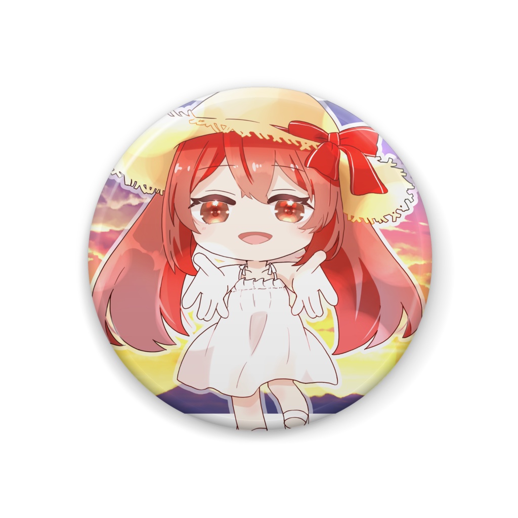 響ひな 夏缶バッジ