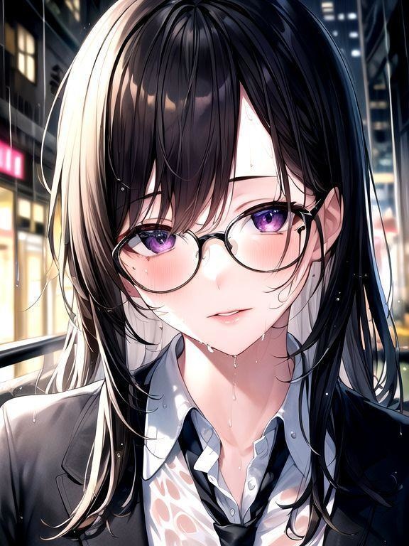 【50枚】雨と制服【AIイラスト】
