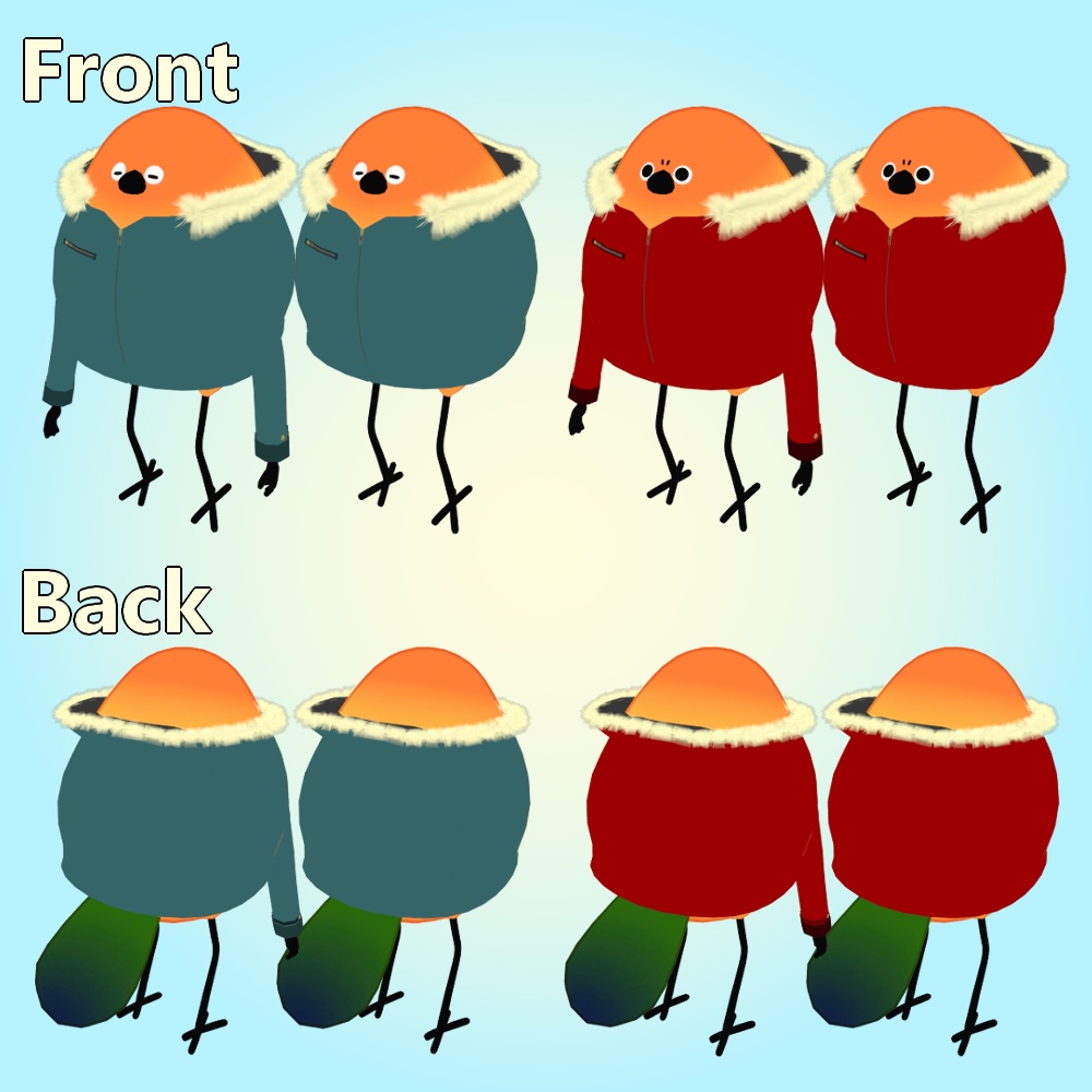 【3D衣装-Bird/鳥】BD Fur Outer