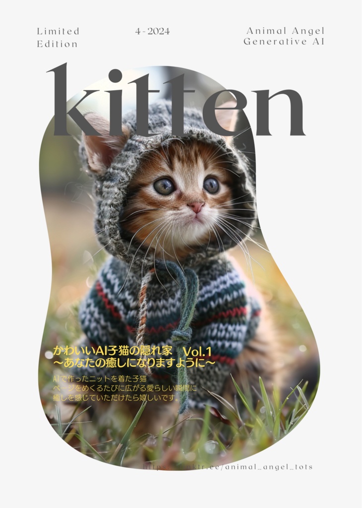 【無料DL】写真集１「かわいい子猫の隠れ家vol.1」ニット子猫