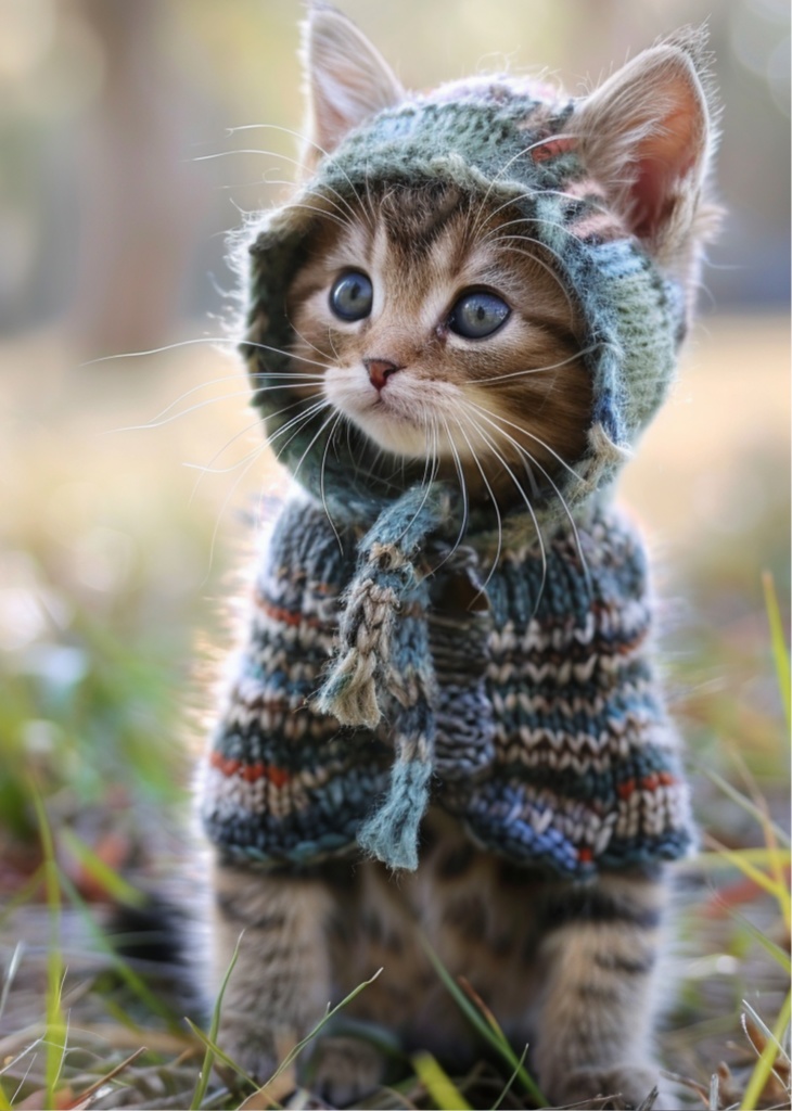 【無料DL】写真集1「かわいい子猫の隠れ家vol.1」ニット子猫