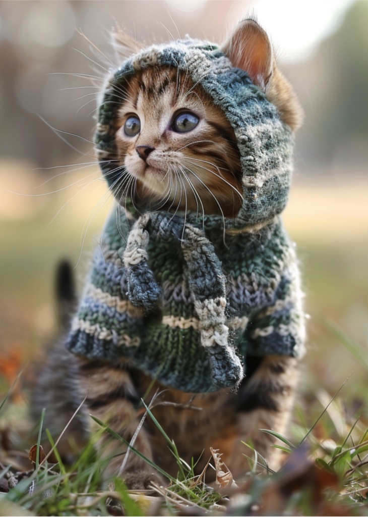 【無料DL】写真集1「かわいい子猫の隠れ家vol.1」ニット子猫