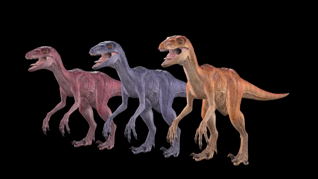 【3Dモデル】ラプトル(色変え用テクスチャ2種同梱)