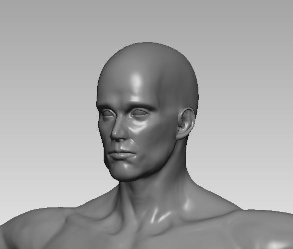 【ZBrush】男性素体スカルプトモデル