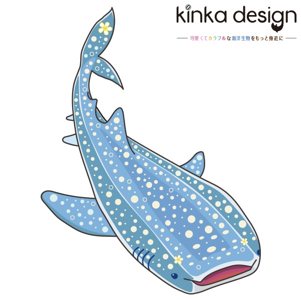 ジンベエザメ 海洋生物 うみのいきもの ブックマーカー Kinkadesign うみのいきものカワイイshop Booth