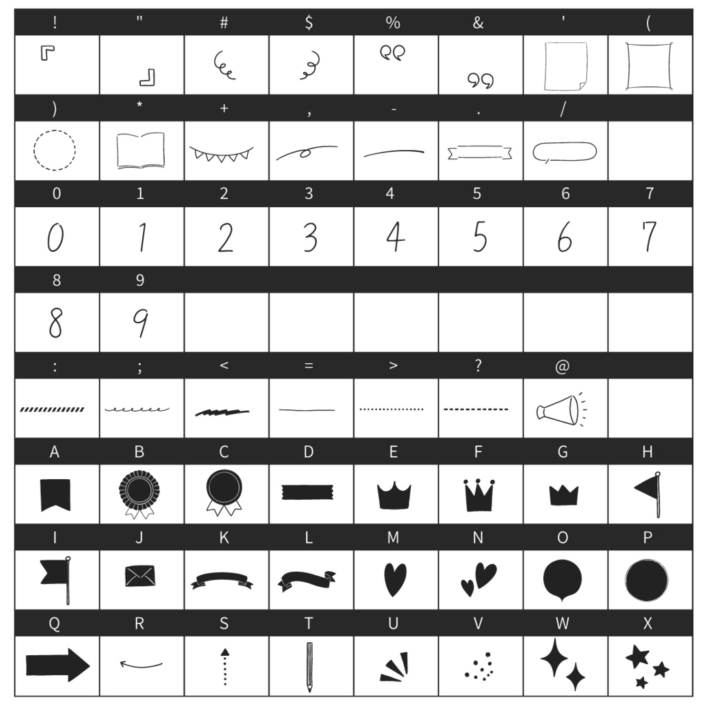 あしらいフォント「FURIKAKE! Hand drawing」