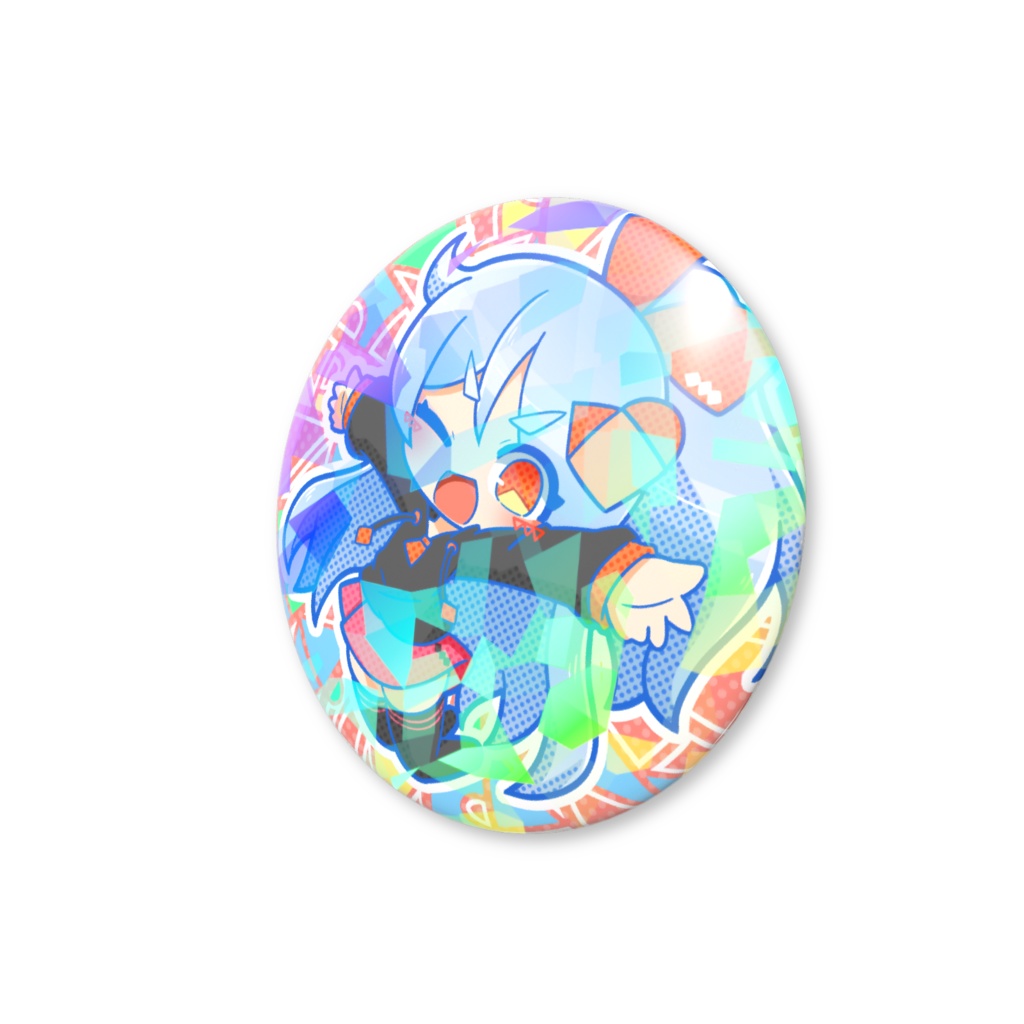 クレア ホログラム缶バッチ