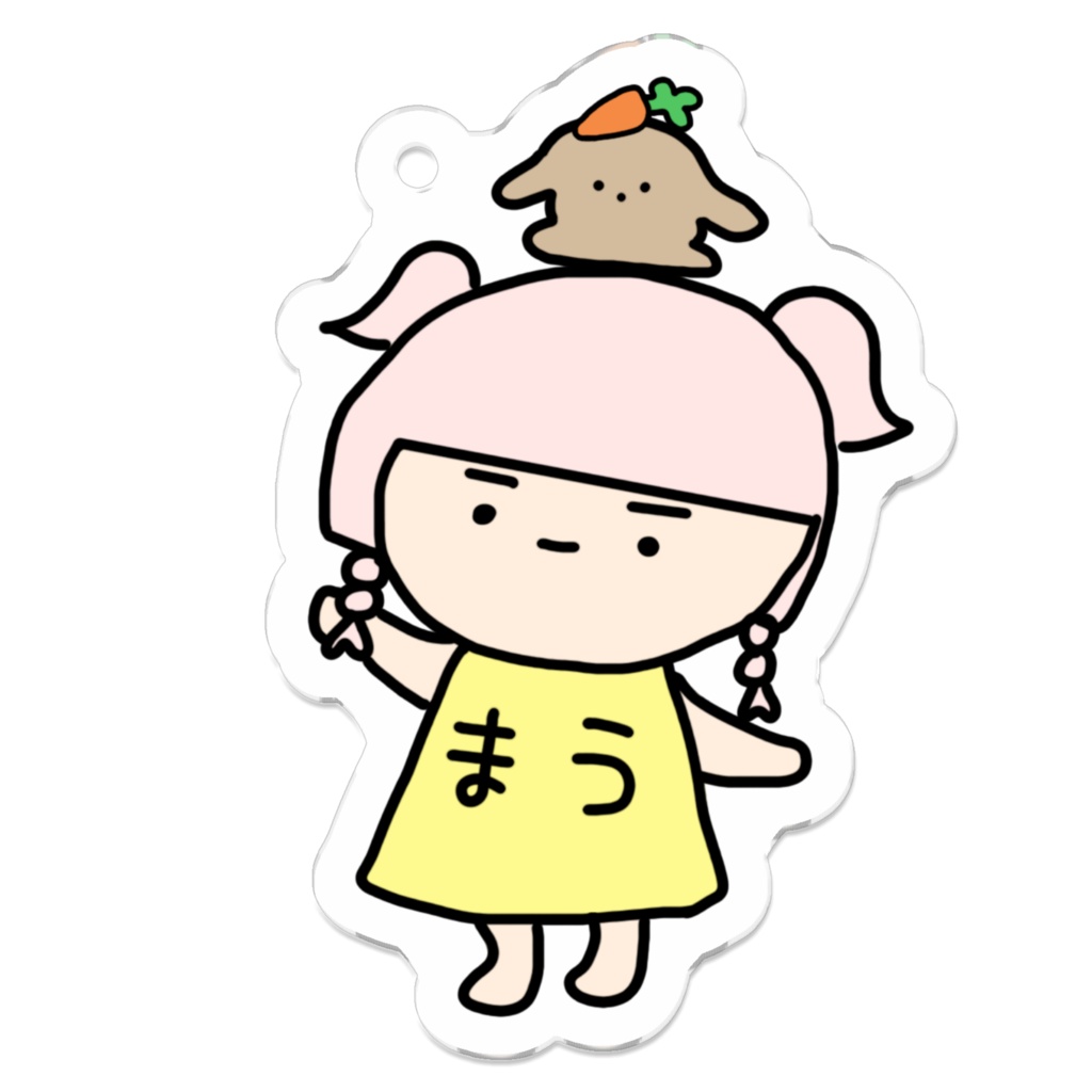 晴間まう☀1周年記念　アクリルキーホルダー(コーティング)　まう落書きver.