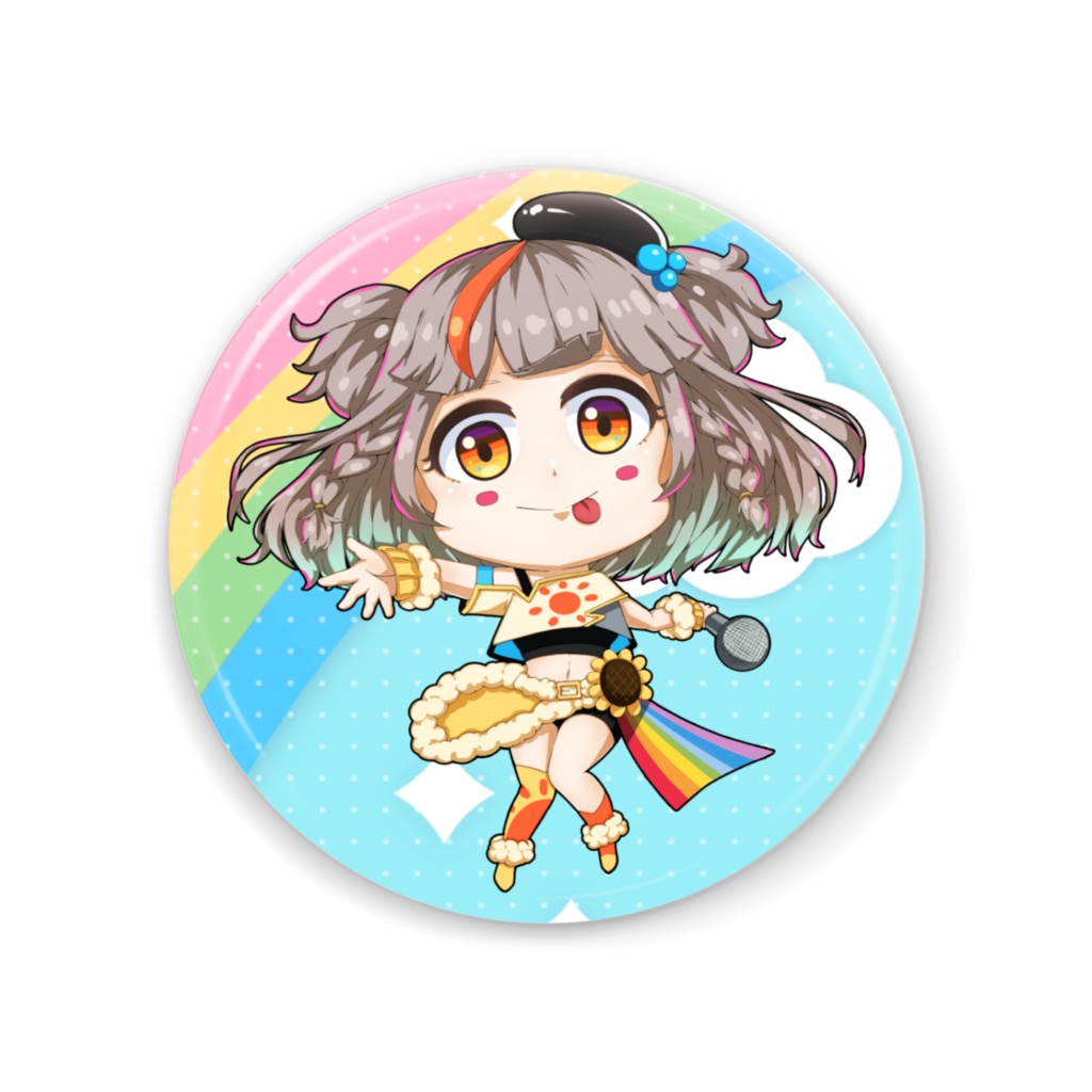 晴間まう☀1周年記念 缶ミラー ミニキャラver.①
