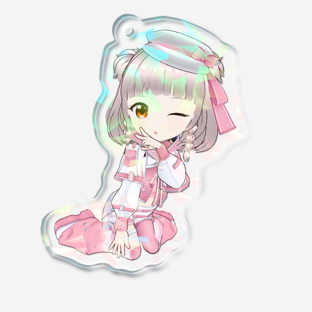 晴間まう☀🌋3.5周年記念 アクリルキーホルダー(ホログラム/クリスタル) ちびまうver.