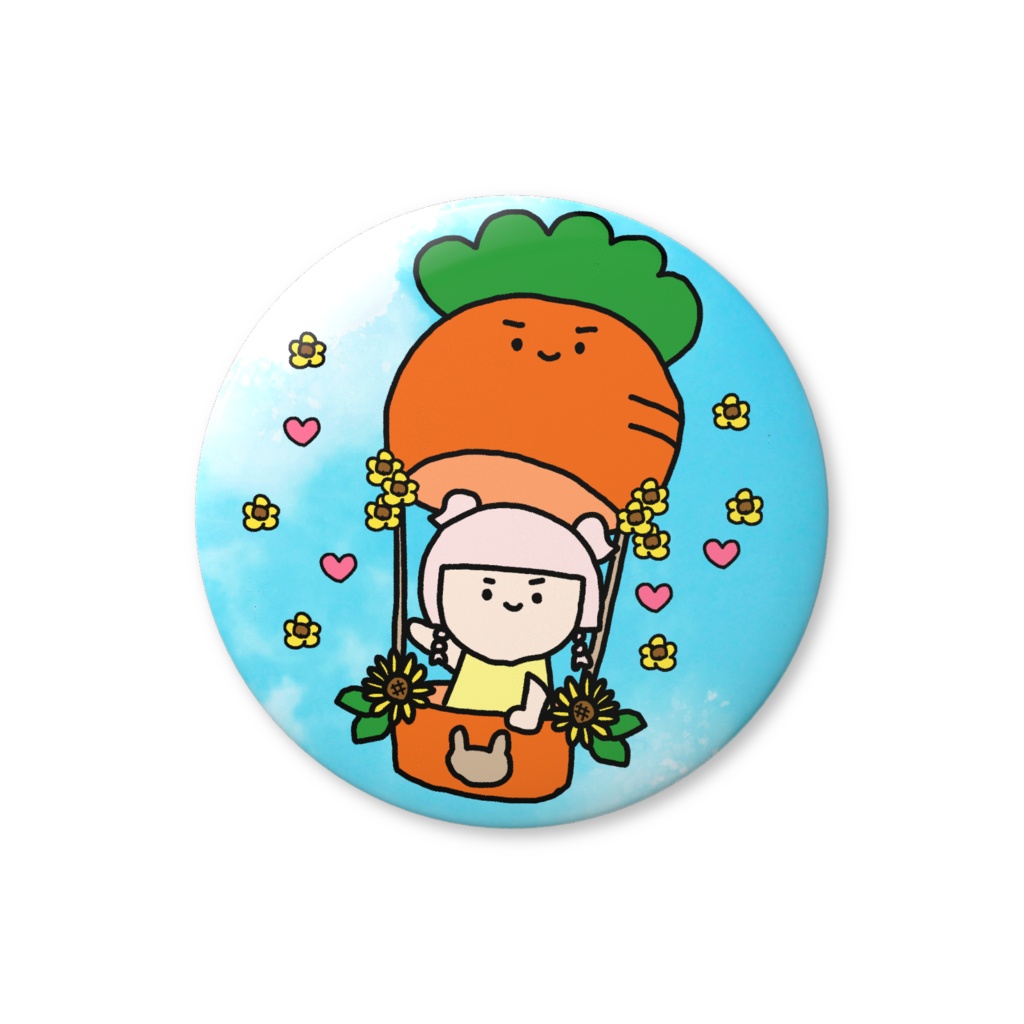 晴間まう☀🌋4周年記念　缶バッジ(バリュー)　まう落書きver.