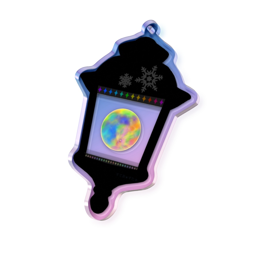 月雪花ランプ ✶オーロラアクキー