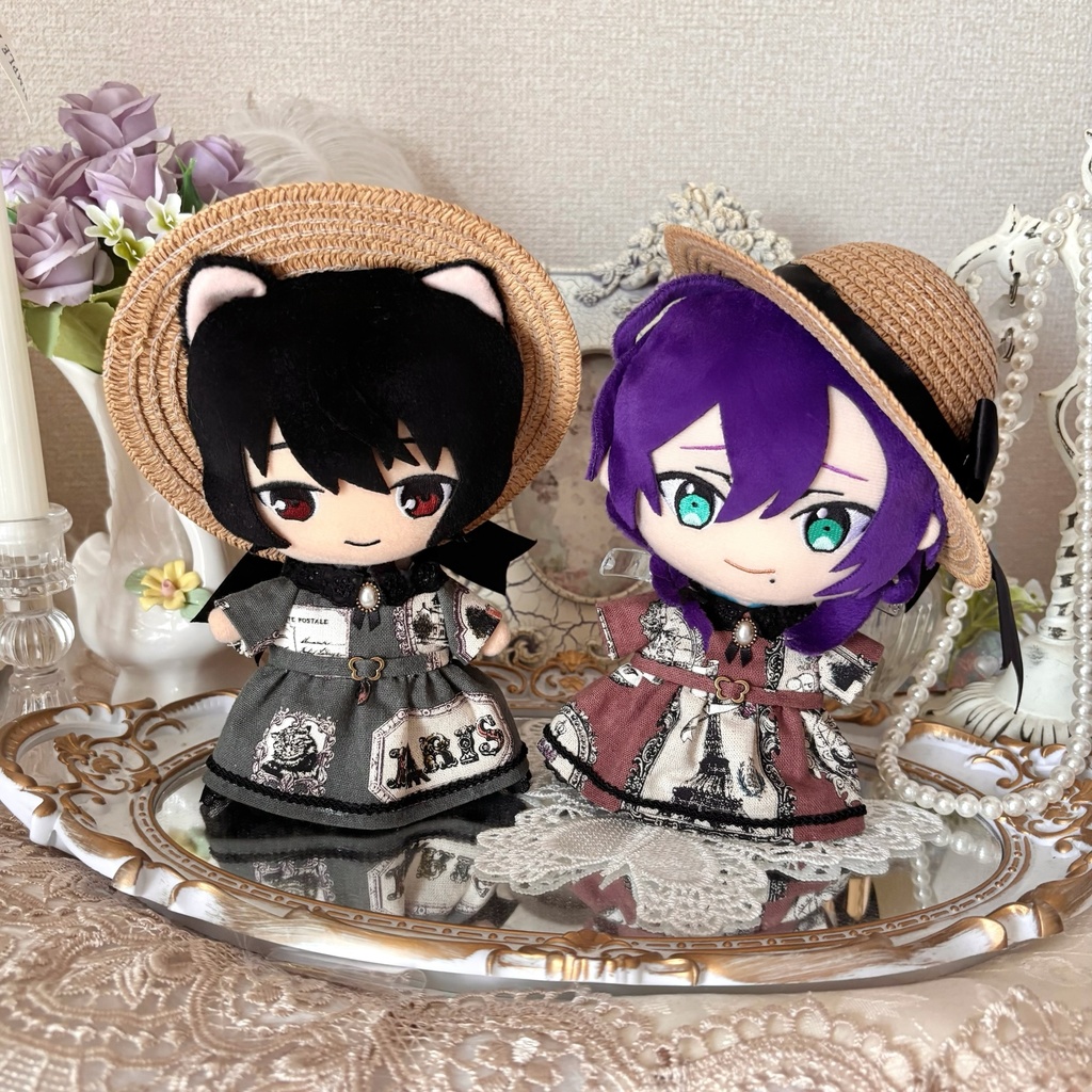 麦わら帽子とクラシカルワンピセット👒