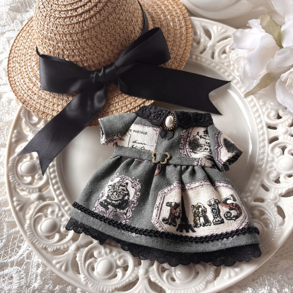麦わら帽子とクラシカルワンピセット👒
