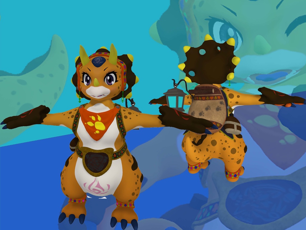 ケモノ3Dアバター「プロル」(PhysBone対応)