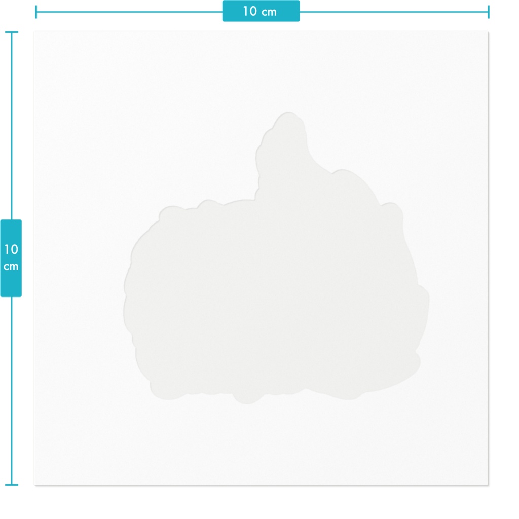 しろいいきものステッカー。