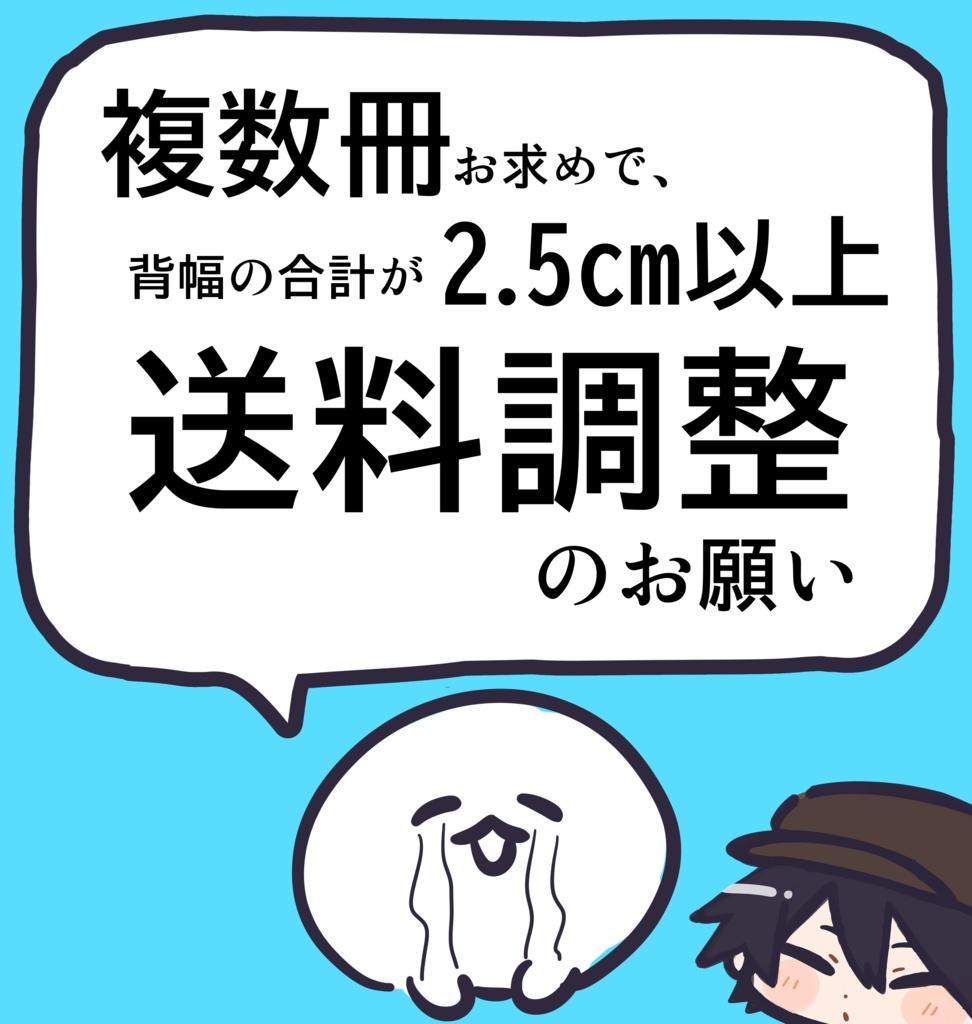 送料調整(複数冊購入者必読)