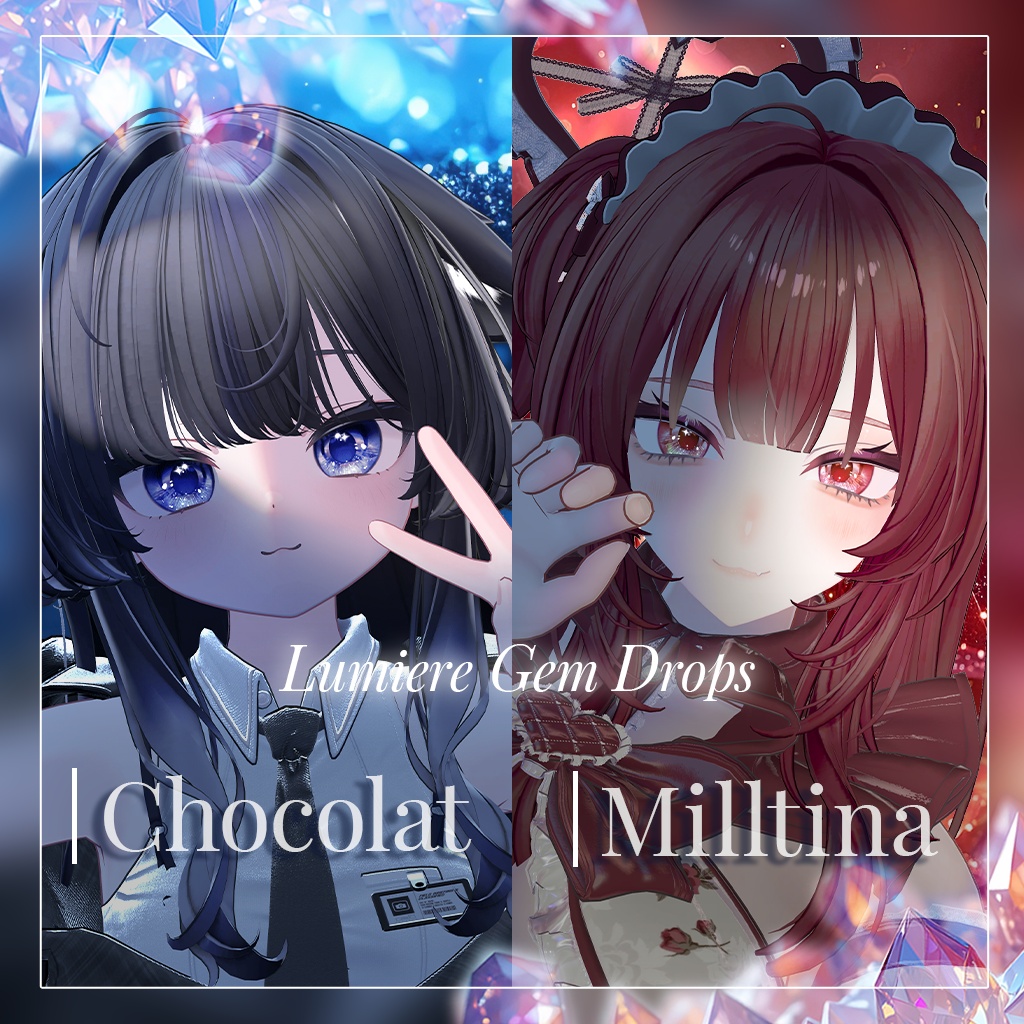 Sale!💎【18アバター対応】LumiereGemDrops EyeTexture【15color】