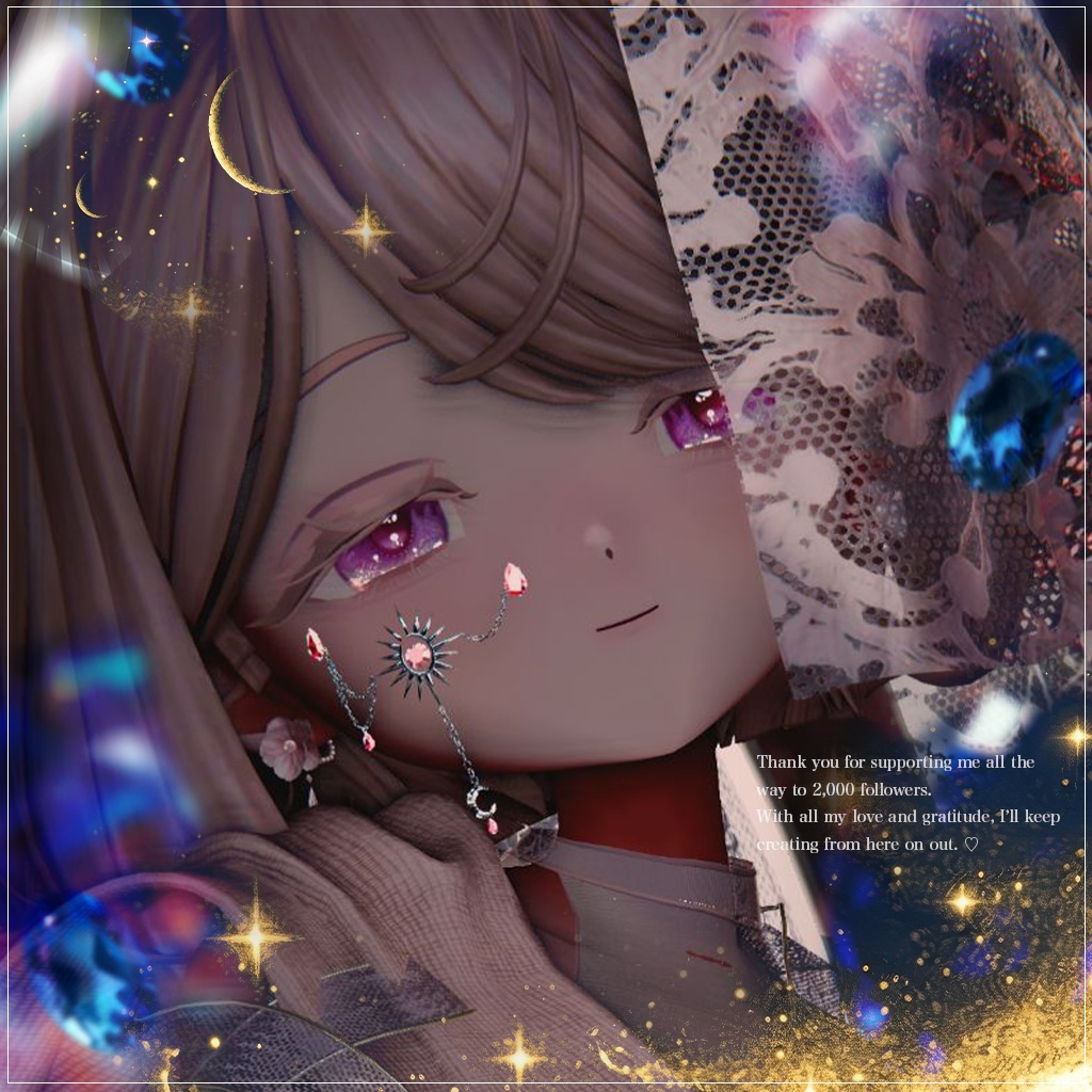 揺れる!Soluna FaceAccessory🌙 フォロワー2000人記念期間限定商品
