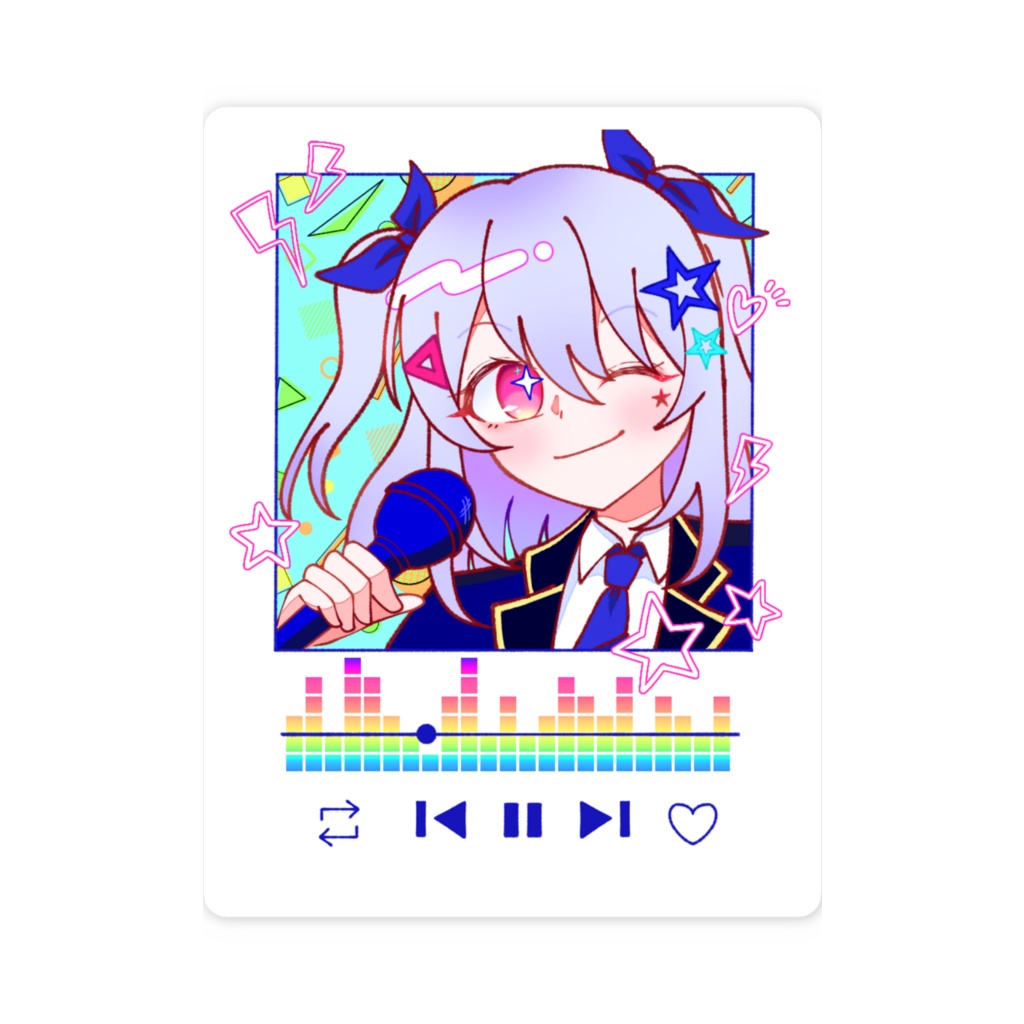 音楽再生風ステッカー