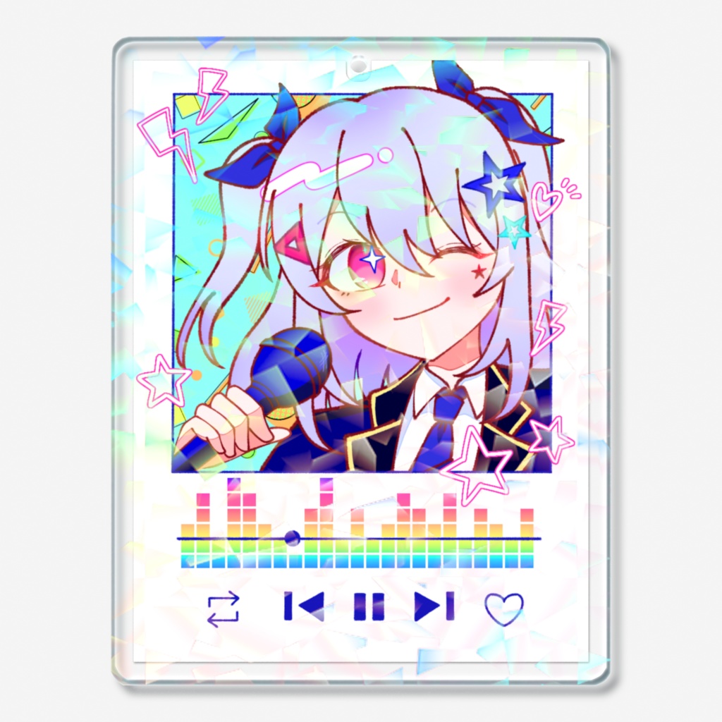 音楽再生風ホログラムアクキー