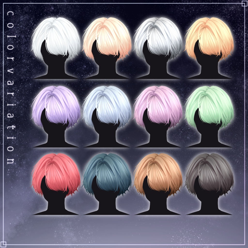 アバター向け髪型『girovafato』 - By マオリ玩具店 / CP18