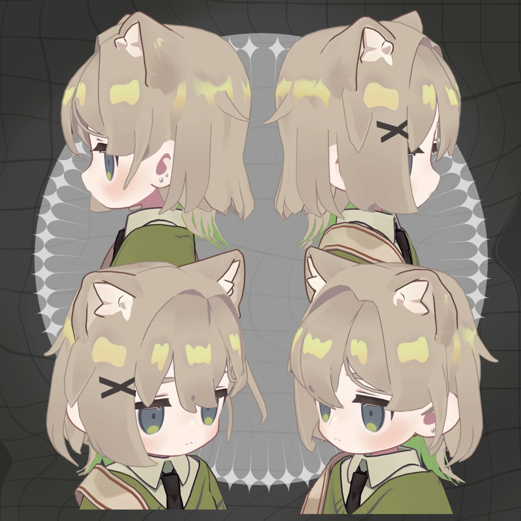 アバター向け髪型『Asymmetry Wolf』 - By もちのこ / CP40