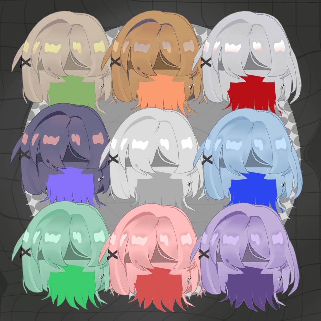 アバター向け髪型『Asymmetry Wolf』 - By もちのこ / CP40