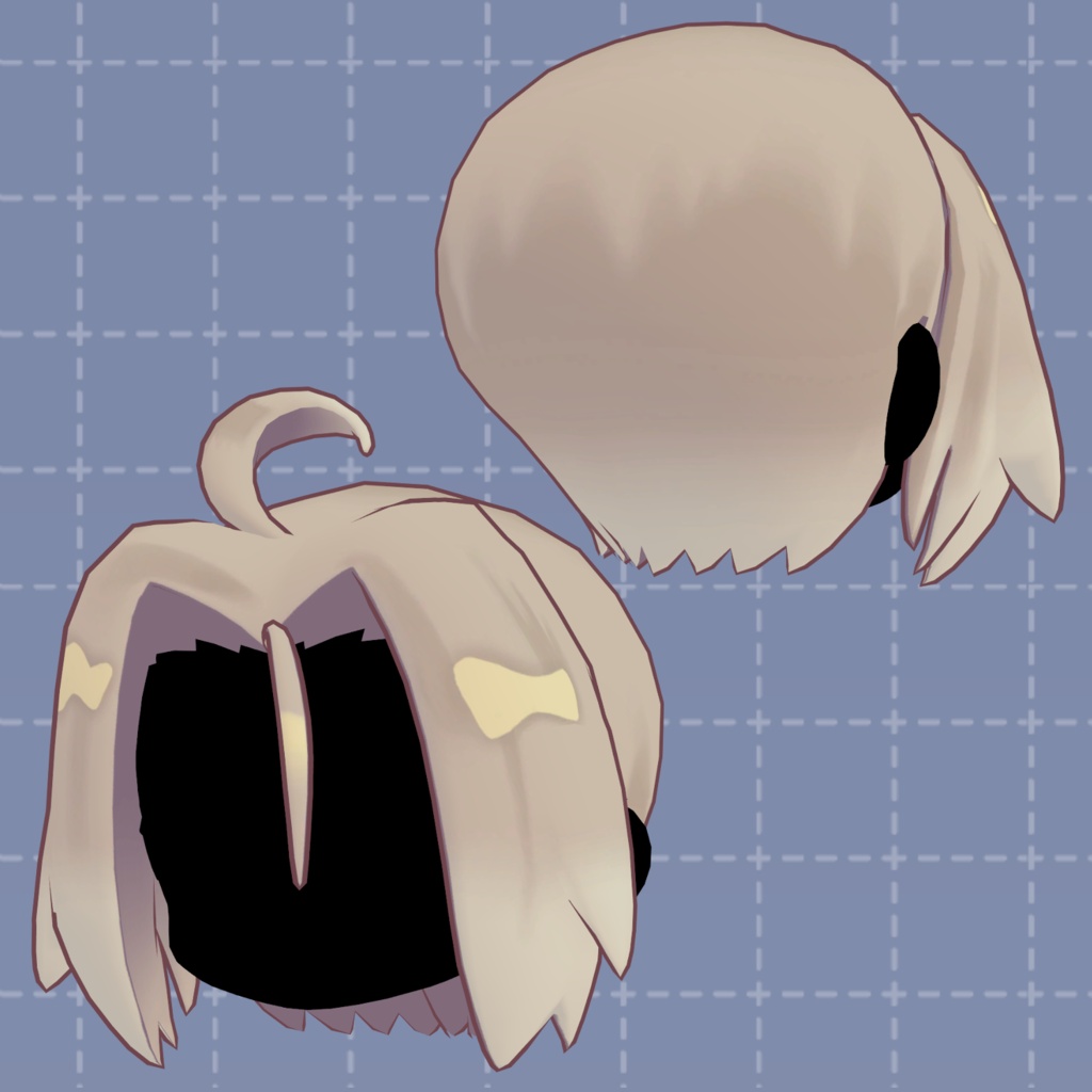 アバター向け髪型『生真面目センターパート+ヘアアレンジセット』- By バーチャル餓狼ロロミ / CP3