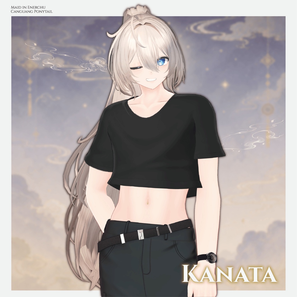 【✨期間限定セール中✨】アバター向け髪型『残光ポニーテール -Canguang Ponytail-』By えな中 / CP57