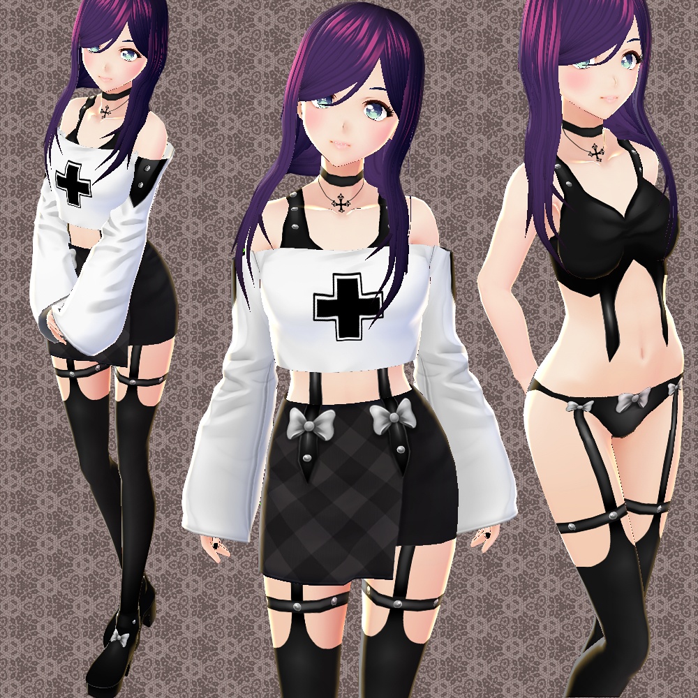 [VRoid] Cute Goth Outfit