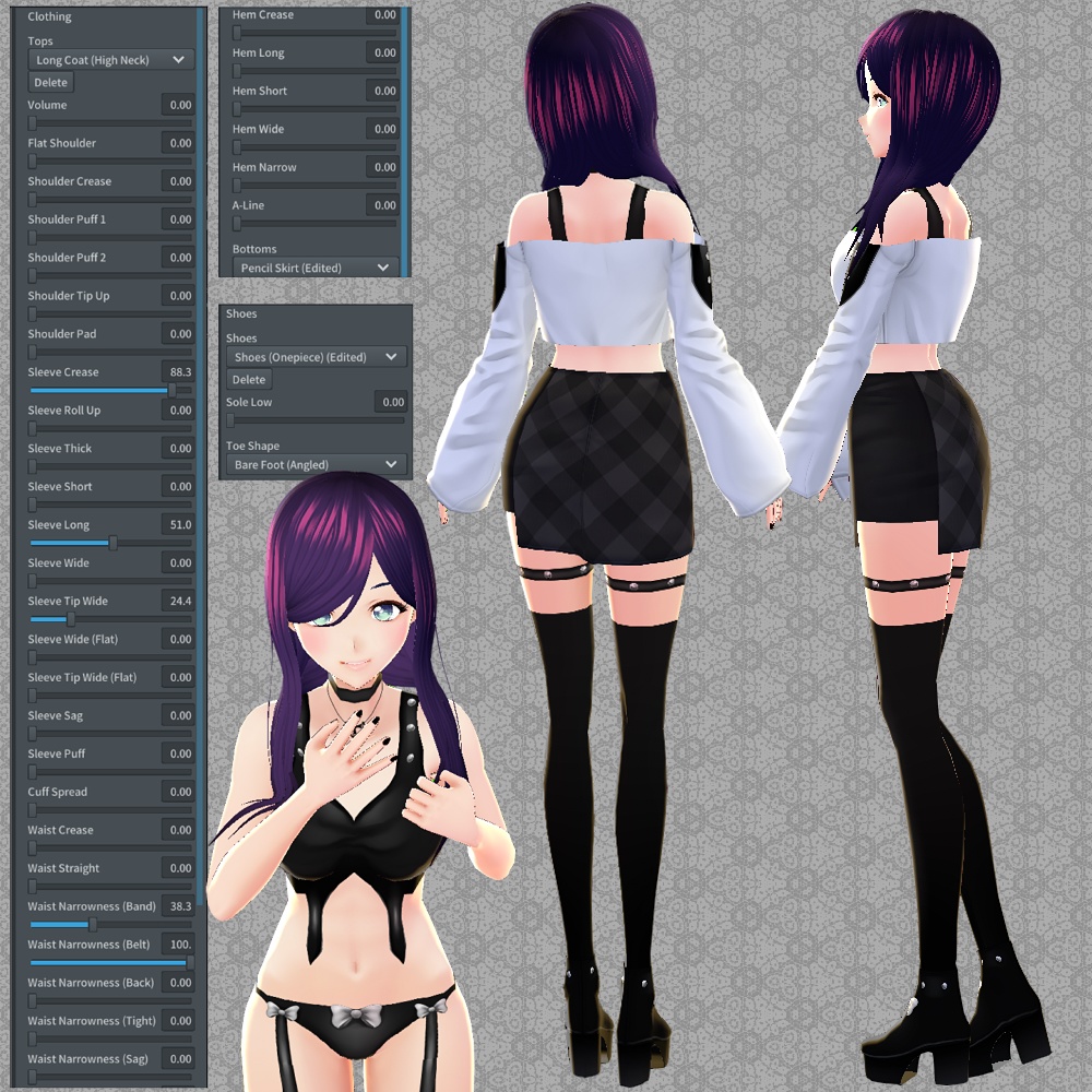 [VRoid] Cute Goth Outfit - Maralade - BOOTH