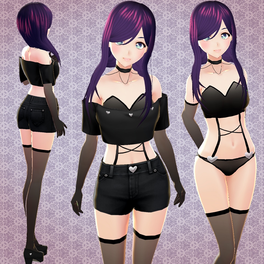 [VRoid] Dark Heart Gothic Outfit